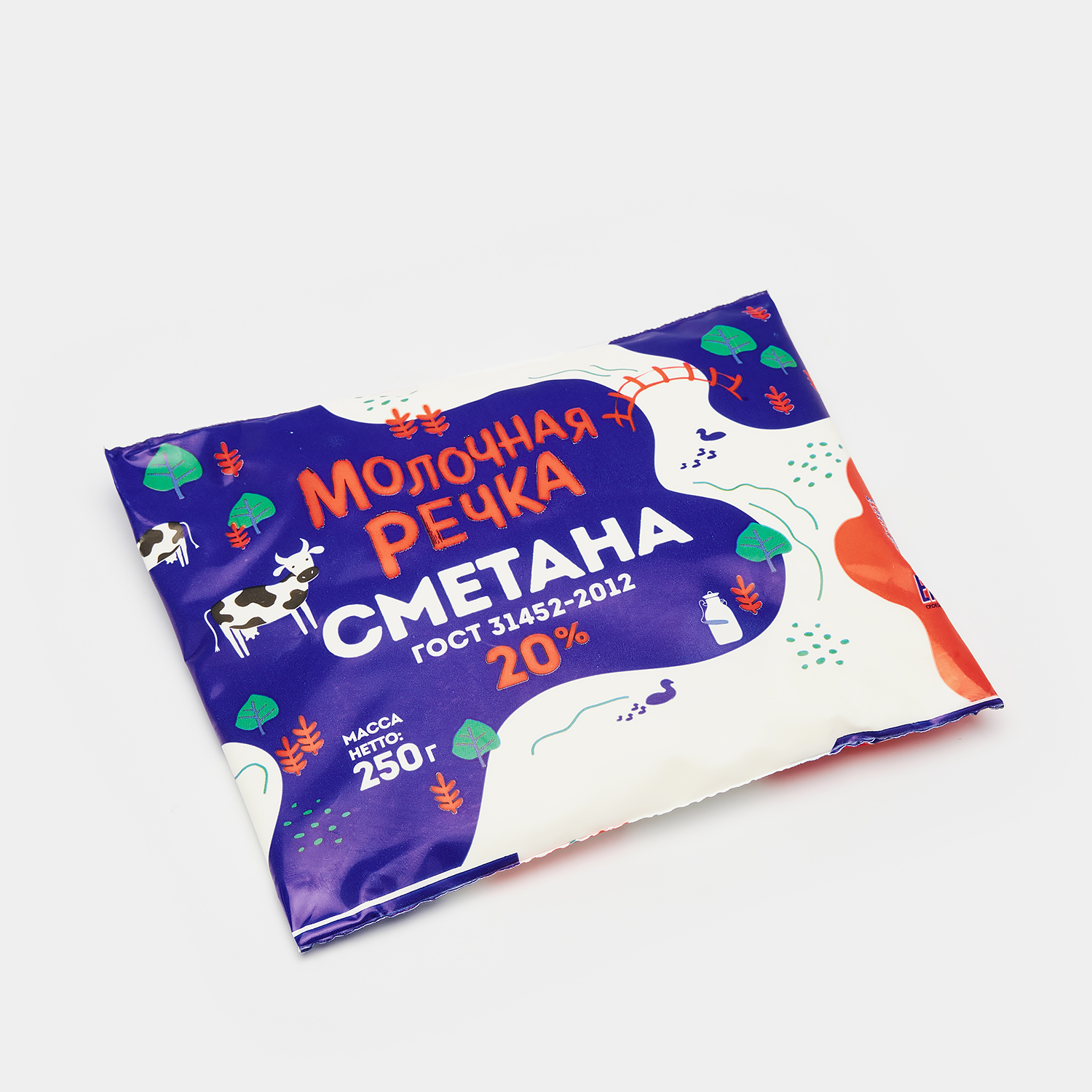

Сметана Молочная речка 20% 250 г