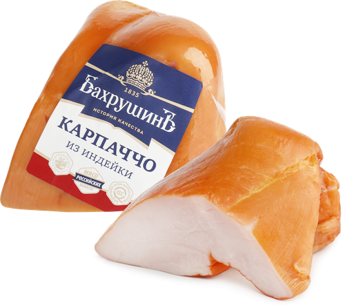 

Филе БАХРУШИНЪ грудки индейки с/к сорт Экстра в/у вес