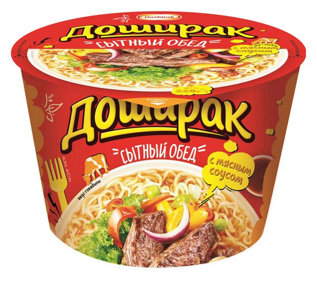 

Лапша быстрого приготовления Доширак Сытный обед со вкусом Говядины 110 г