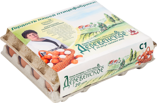 

Яйцо Роскар куриное деревенское С1 20 шт 1350 г