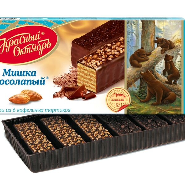 Торт вафельный Красный Октябрь Мишка косолапый 250 г