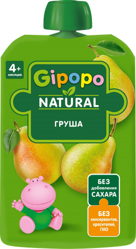 

Пюре фруктовое Gipopo из груши с 4 месяцев 90 г