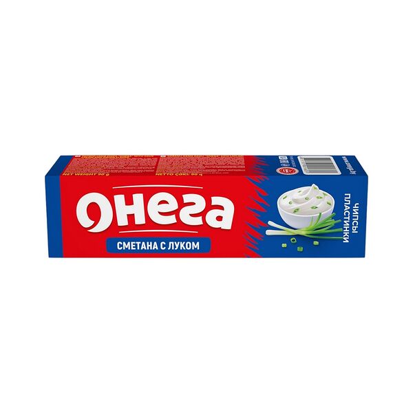 Чипсы «Онега» пластинки со вкусом сметаны с луком