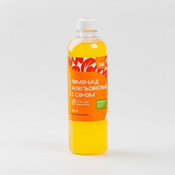 Лимонад Апельсиновый с соком, 0,5 л