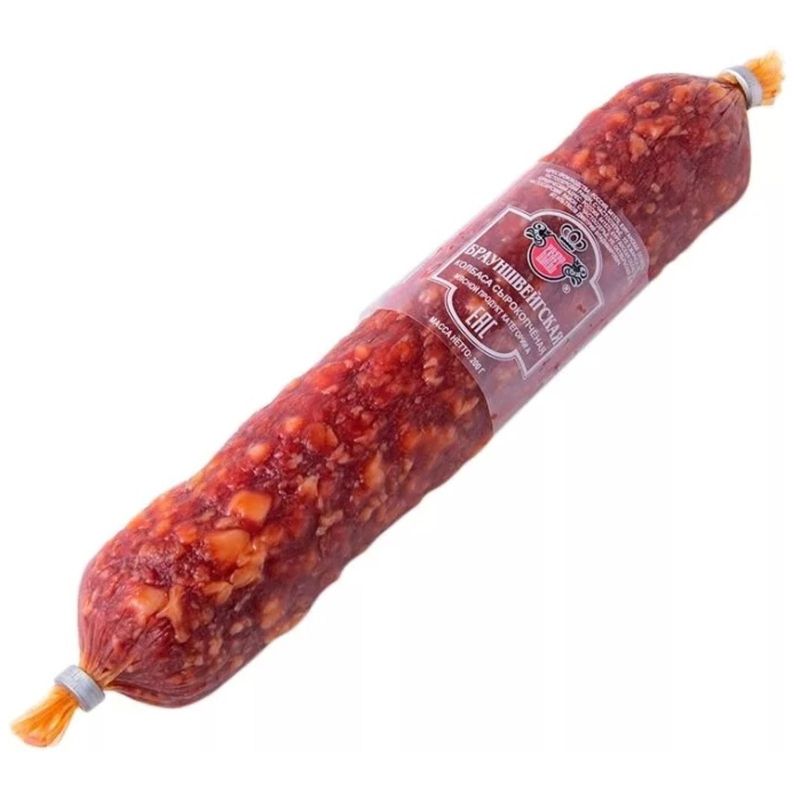 

Колбаса сырокопченая Велес Брауншвейгская полусухая 200 г