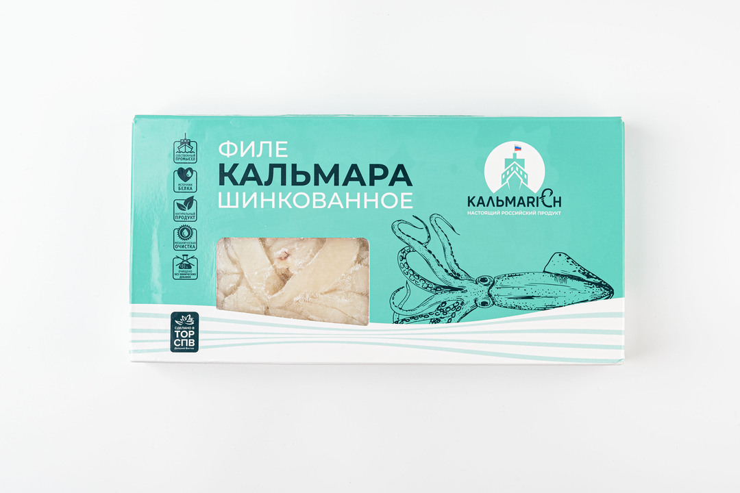 

Кальмар командорский КальмаRich филе шинкованное без кожи замороженный 600 г