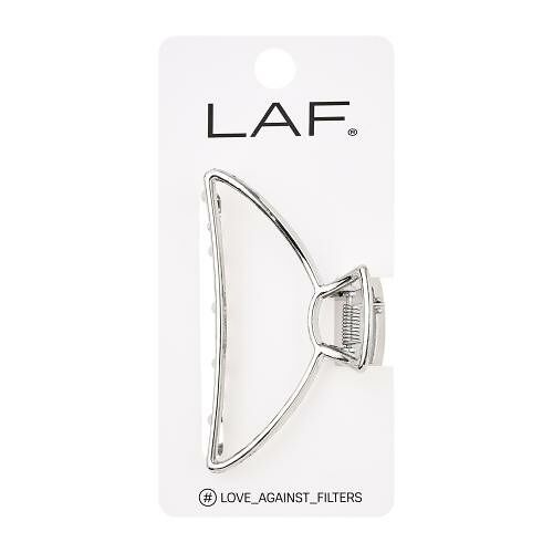 Краб для волос Laf Серебро металлический средний