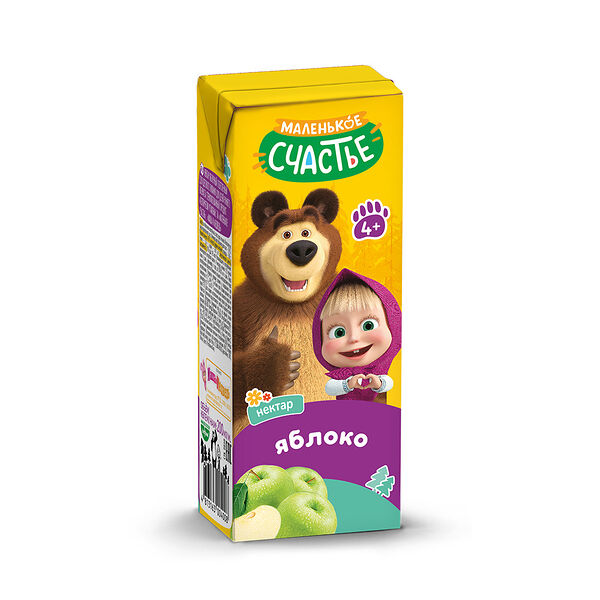 Нектар Маленькое счастье Маша и Медведь яблоко 0,2л ДП