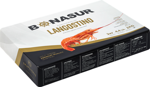 

Креветки свежемороженые Bonasur Лангустин в панцире без головы 2 кг