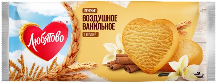 

Печенье воздушное Любятово Ванильное с корицей 200 г