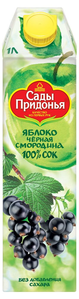 

Сок Сады Придонья яблоко-черная смородина 1 л
