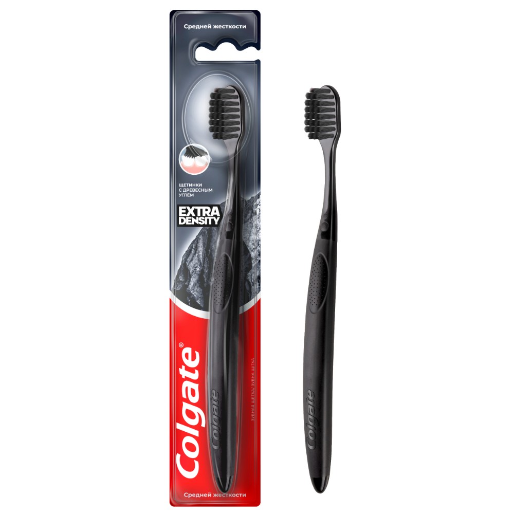 

Зубная щетка Colgate Экстра Густота (Extra Density) средняя жесткость цвет в ассортименте