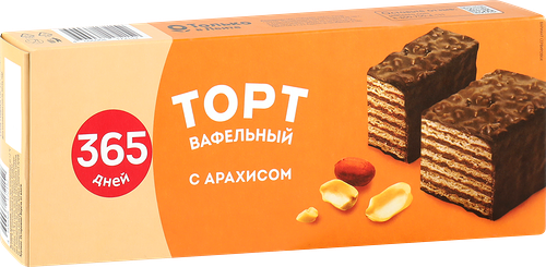 Торт вафельный 365 дней с арахисом, 200 г
