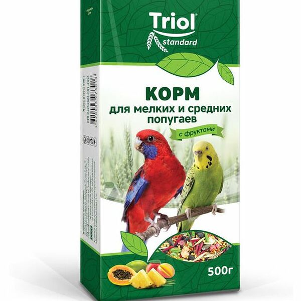 Корм для птиц Triol Криспи для мелких и средних попугаев 500 г