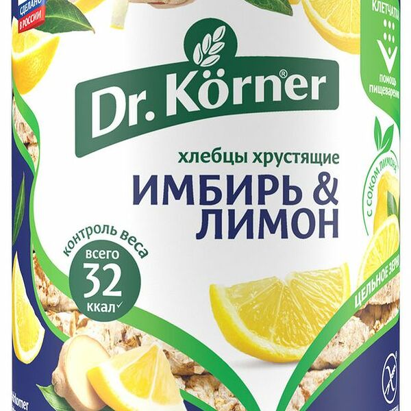 Хлебцы кукурузно-рисовые Dr. Korner имбирь и лимон 90 г