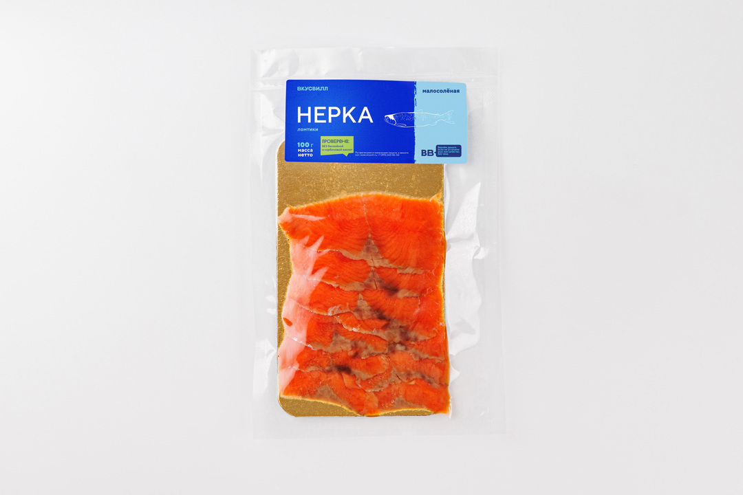 

Нерка Вкусвилл слабосоленая ломтик 100 г