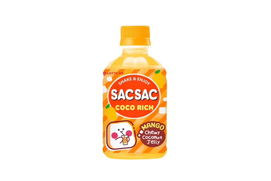 

Напиток Lotte Sac Sac Coco Rich манго с кусочками кокосового желе 280 мл