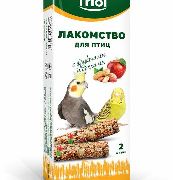 Лакомство для птиц Triol Фрукты и орехи 60 г