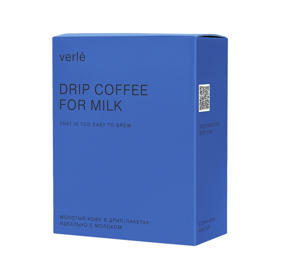

Кофе Verle For Milk в дрип-пакете 12 г х 6 шт.