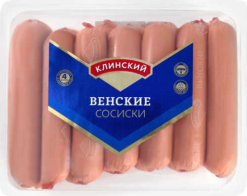 Сосиски Клинский Венские вареные, вес