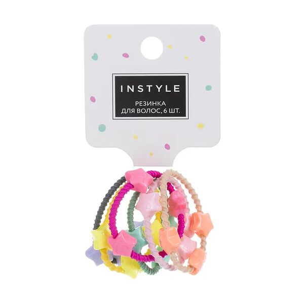Резинка для волос, INSTYLE, 6 шт., в ассортименте