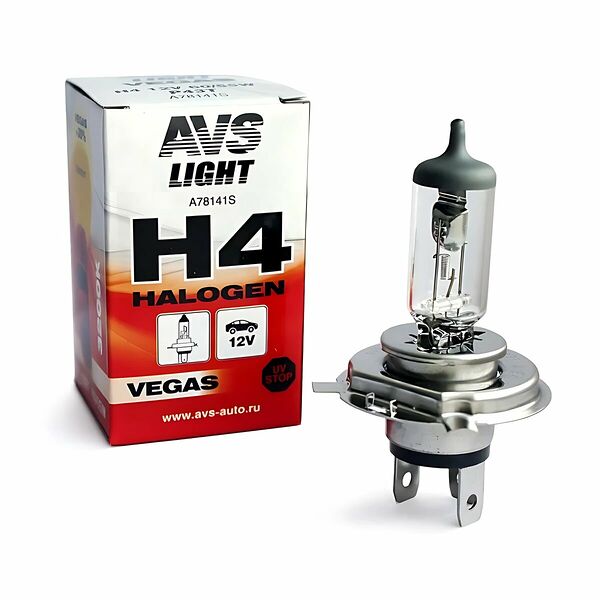 Лампа галогенная AVS Vegas H4.12V.60/55W (1 шт.)