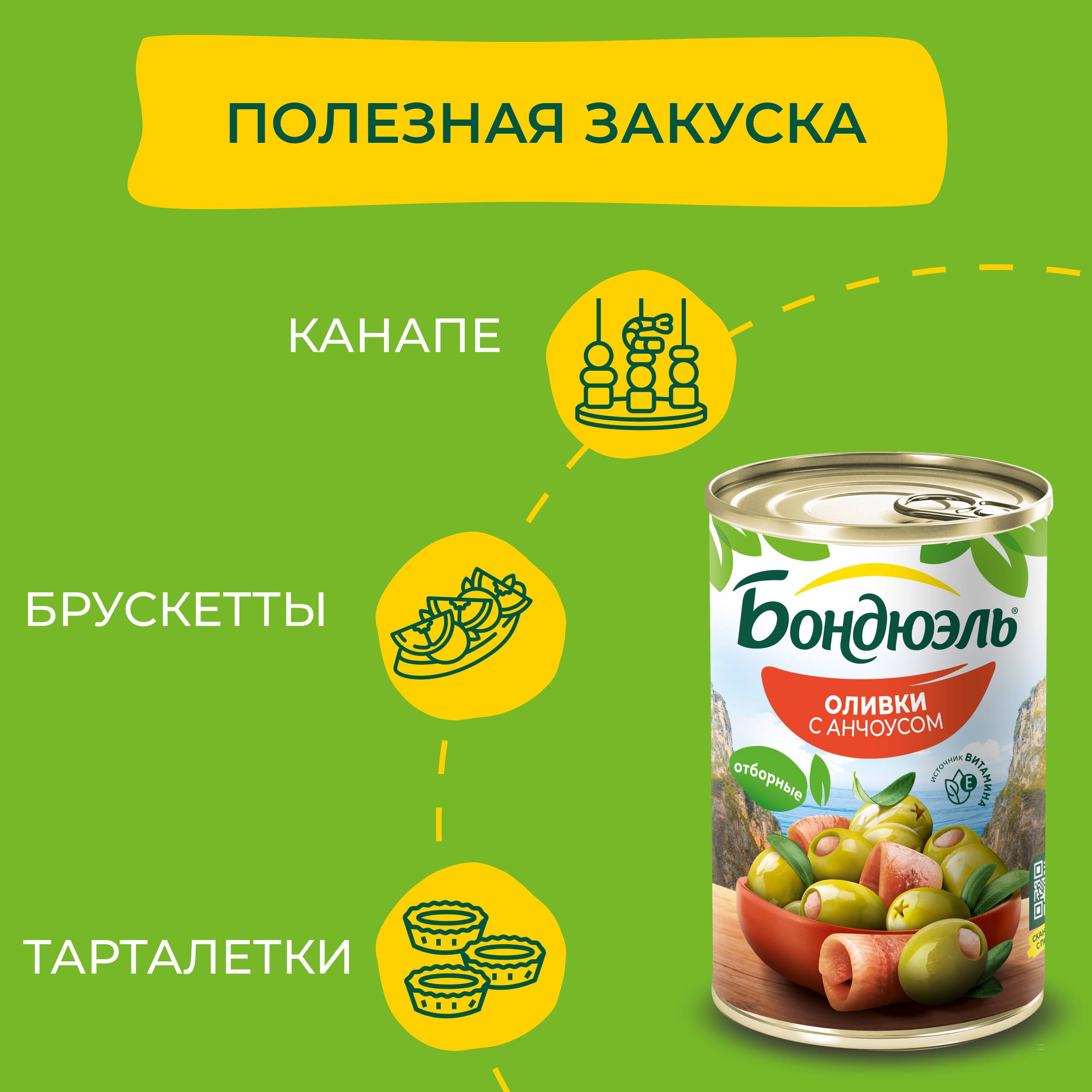 

Оливки Бондюэль Мансанилья с анчоусом 300 г