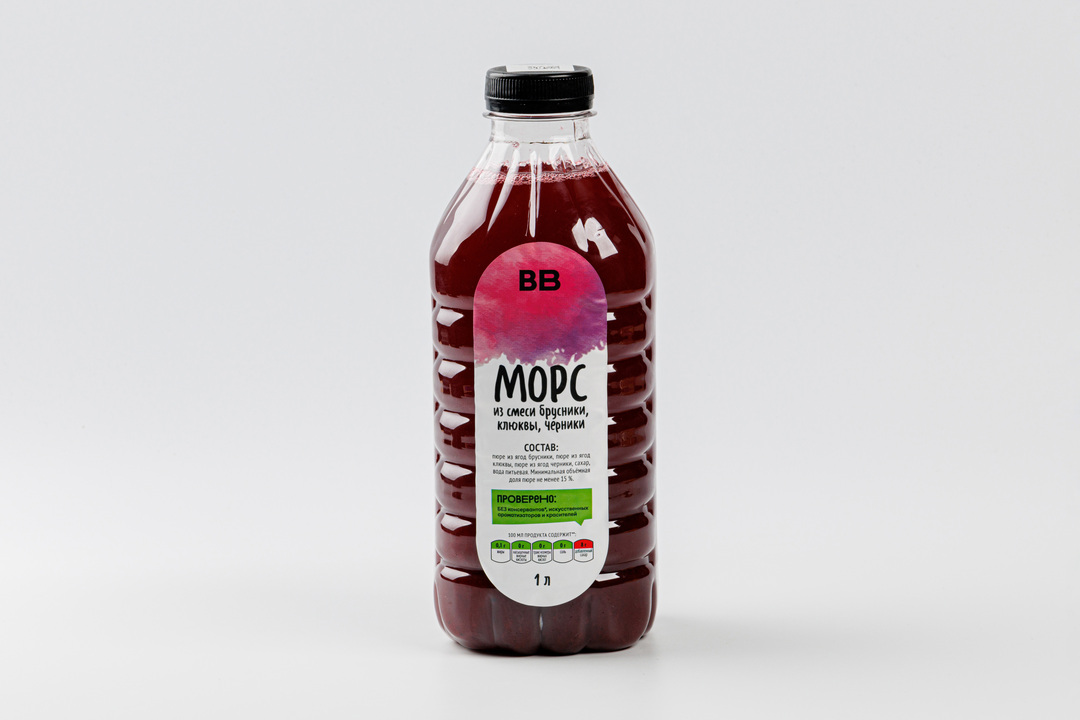 

Морс из смеси брусники, клюквы, черники, 1000 мл