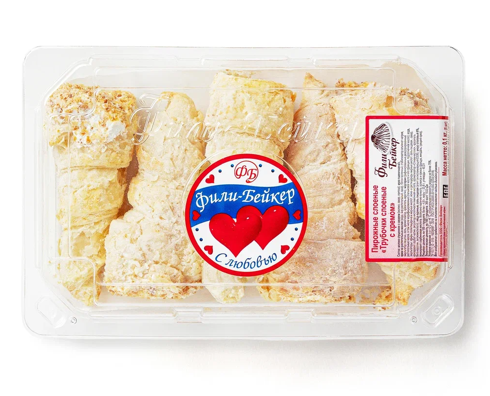 

Пирожные Фили-Бейкер Трубочки слоеные с кремом 100 г
