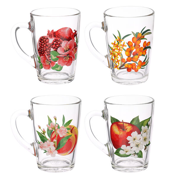 Осз кружка стеклянная, 300мл, в ассортименте, 07с1334-40/д3