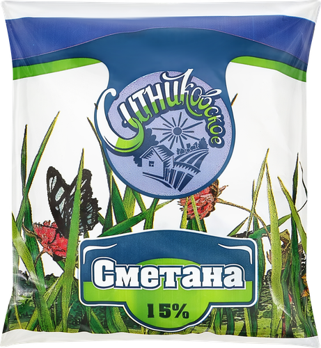 

Сметана Ситниковское 15% 500 г