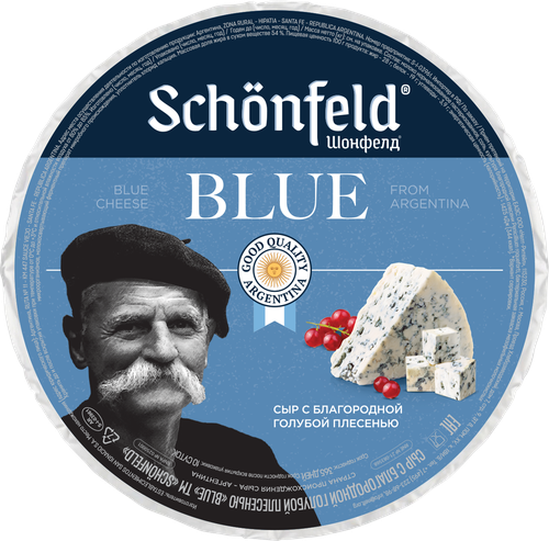 

Сыр с голубой плесенью Schonfeld Blue 54% вес
