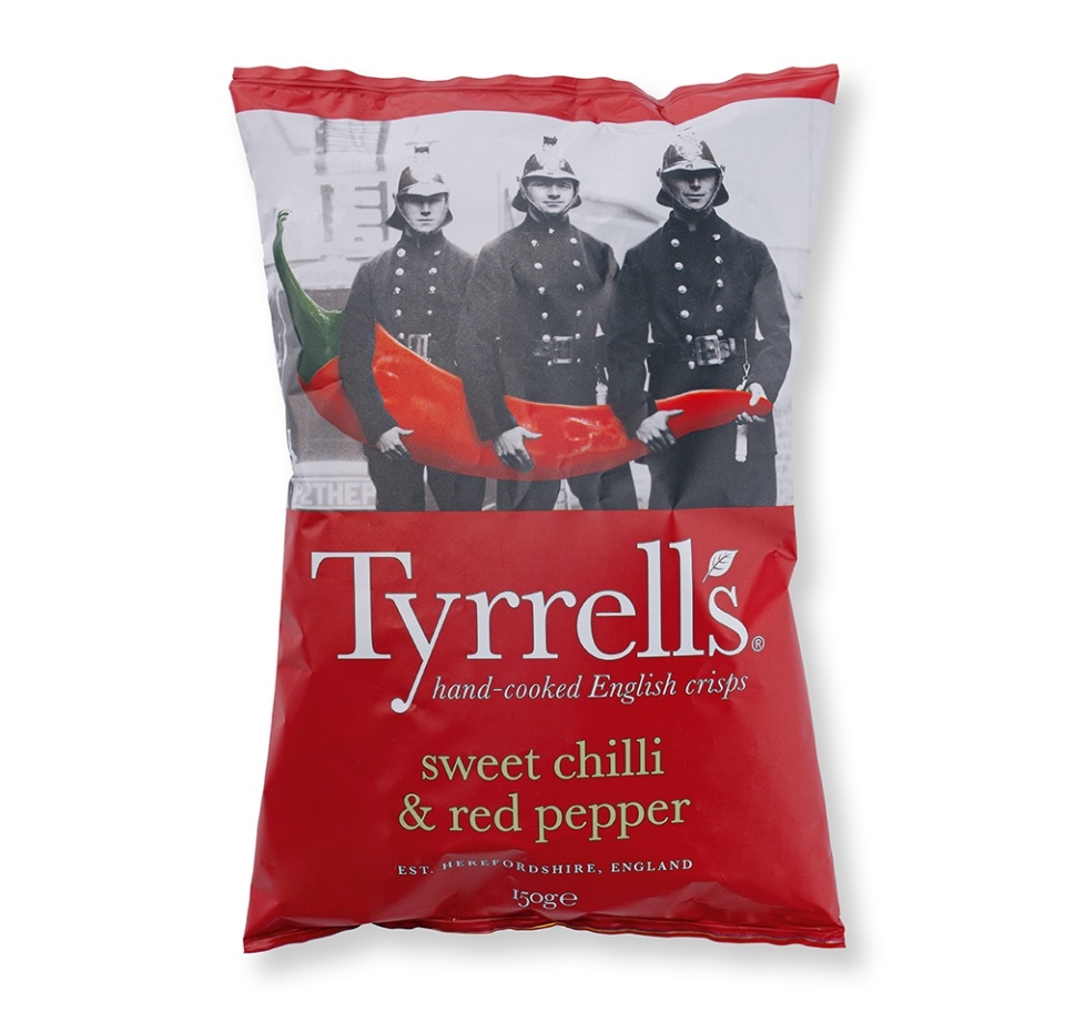 

Чипсы картофельные Tyrrells со вкусом сладкого Перца чили и красного перца 150 г