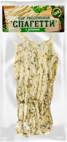 Сыр рассольный Sliiivki Спагетти с зеленью 40% без змж 100 г