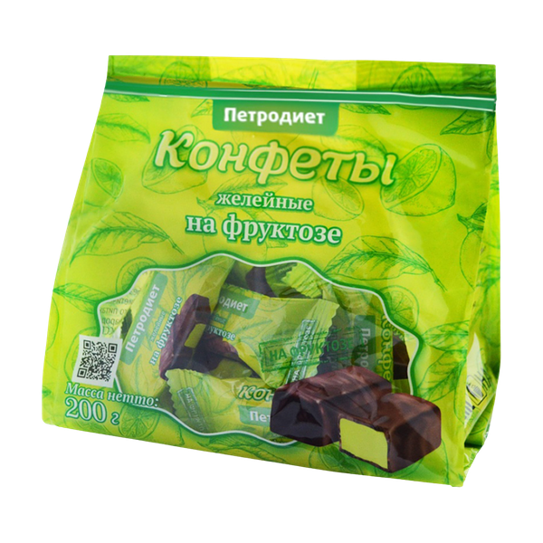 Конфеты Петродиет желейные на фруктозе 200 г