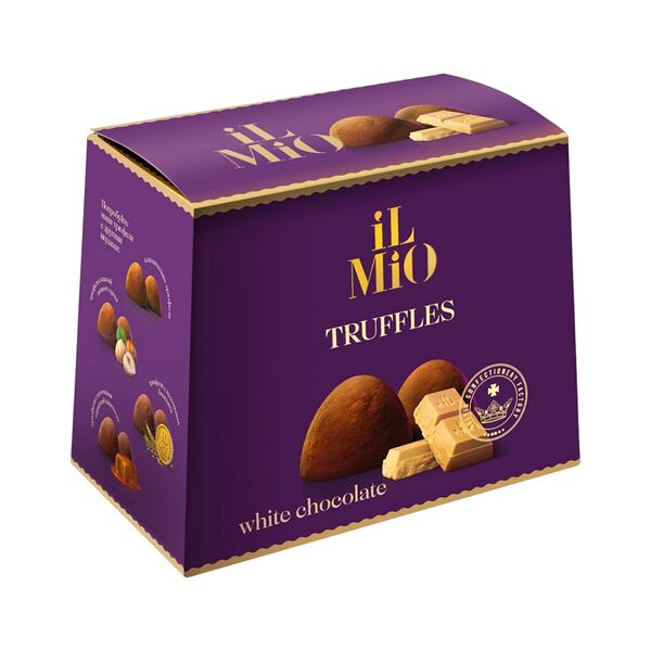 Конфеты Belgostar IL MIO трюфель из белого шоколада 150г
