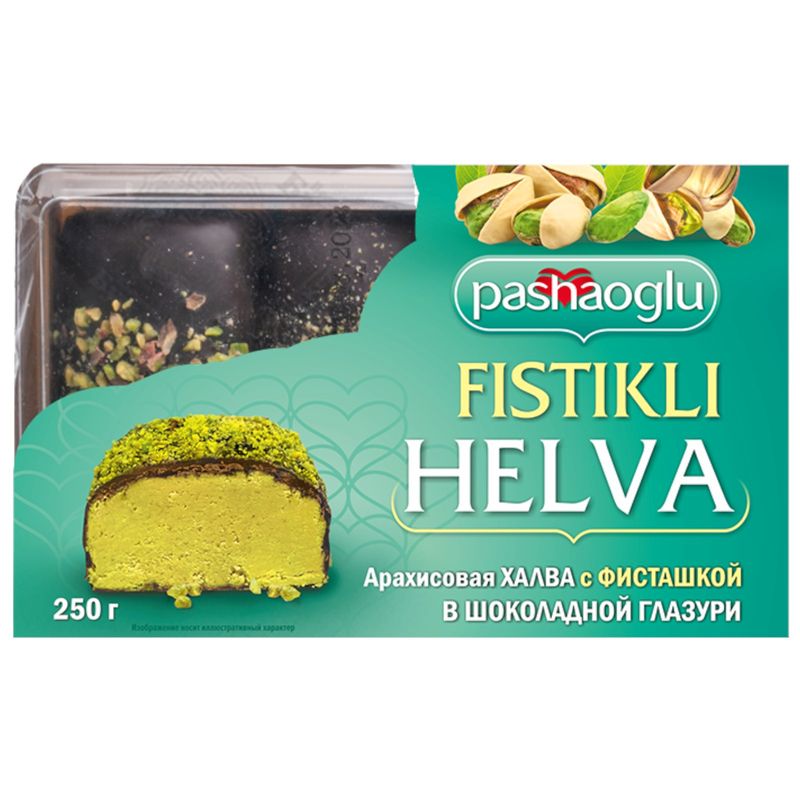 

Халва арахисовая Pashaoglu в шоколаде с фисташкой 250 г