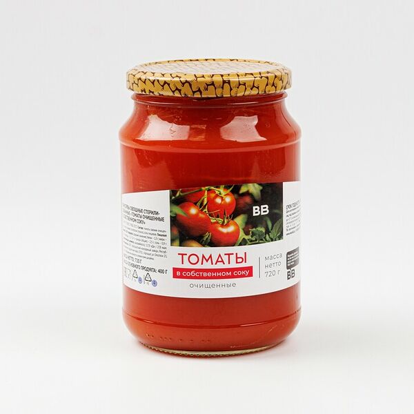 Томаты очищенные в собственном соку