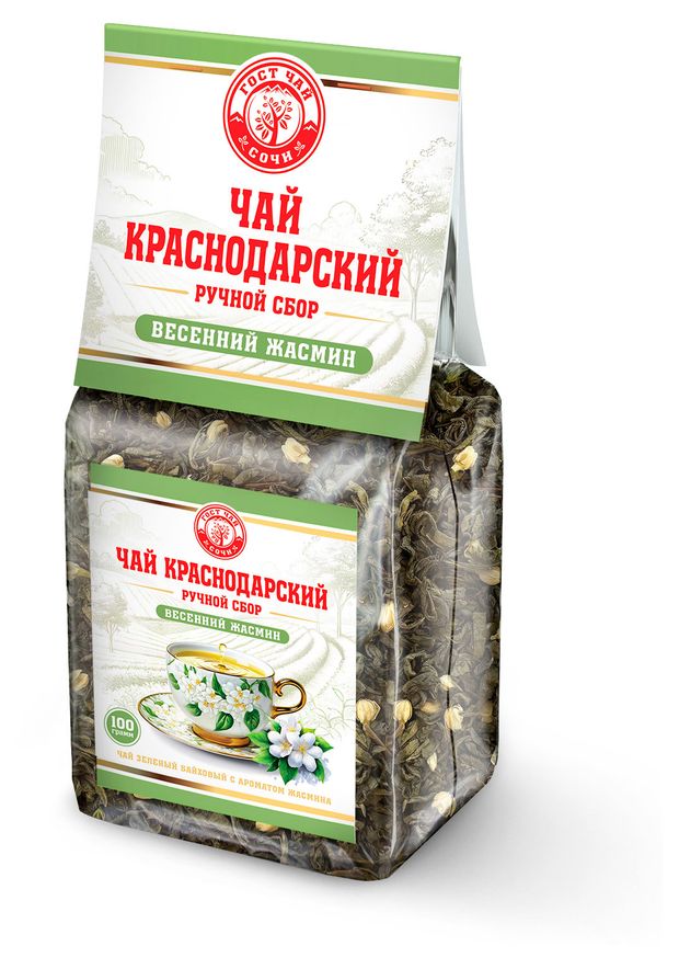 

Чай зеленый Краснодарский ручной сбор жасмин 100 г