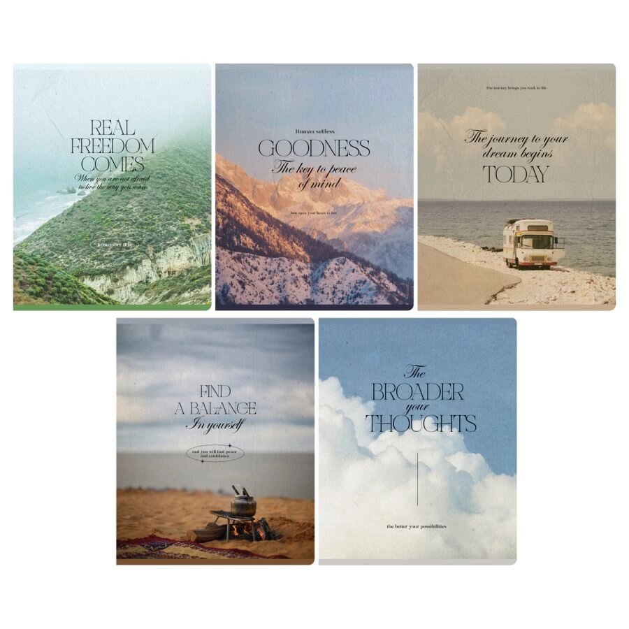 

Тетрадь Greenwich Line Freedom 48 л., А5, клетка, "софт-тач" ламинация, в ассортименте