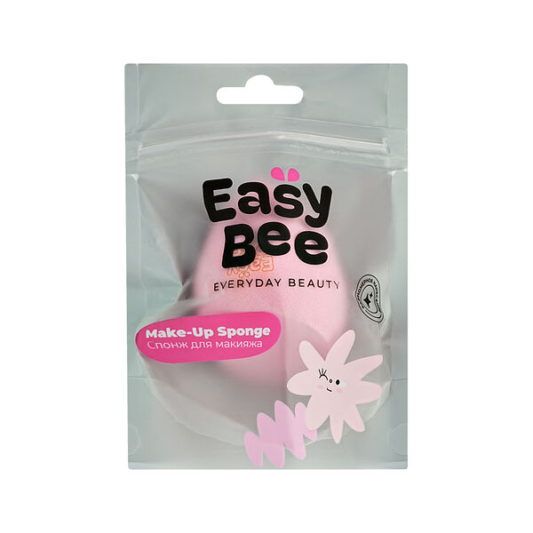Спонж для макияжа `EASYBEE` BEAUTY DAY каплевидный скошенный