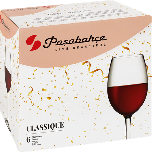 

Набор бокалов для вина Pasabahce Classique 360 мл стекло арт. 440151 6 шт.