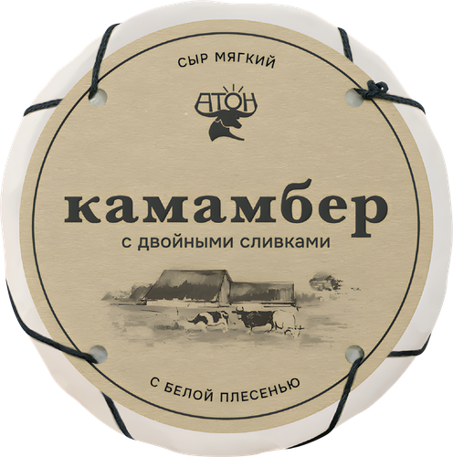 

Сыр Атон Камамбер с двойными сливками с белой плесенью 60% 150 г