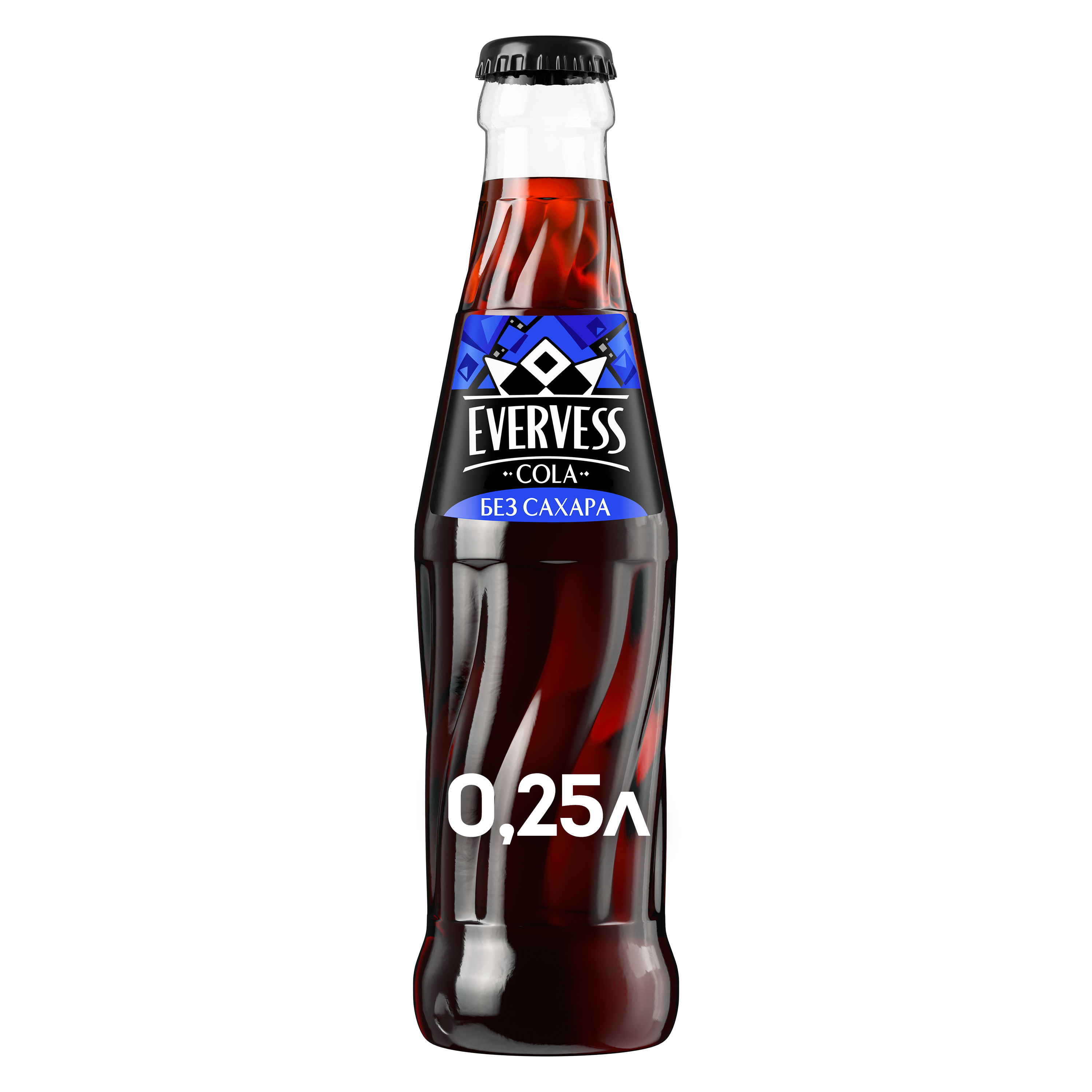 

Напиток газированный Evervess Cola Zero Sugar без сахара стекло 250 мл