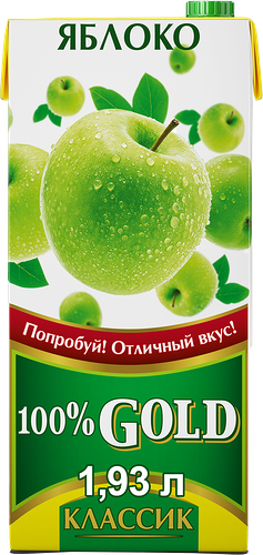 Напиток сокосодержащий 100% Gold яблочный классик 1.93 л