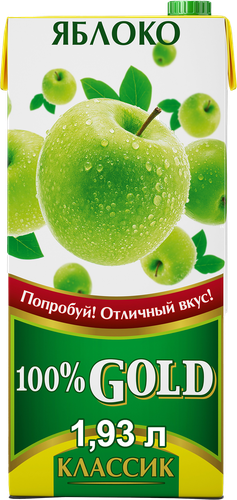 

Напиток сокосодержащий 100% Gold Яблоко Классик 1.93 л