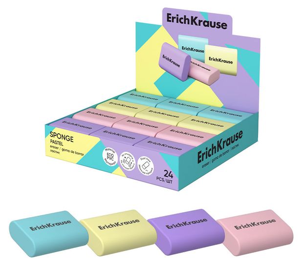 

Ластик ErichKrause Sponge 1 шт. ассортименте