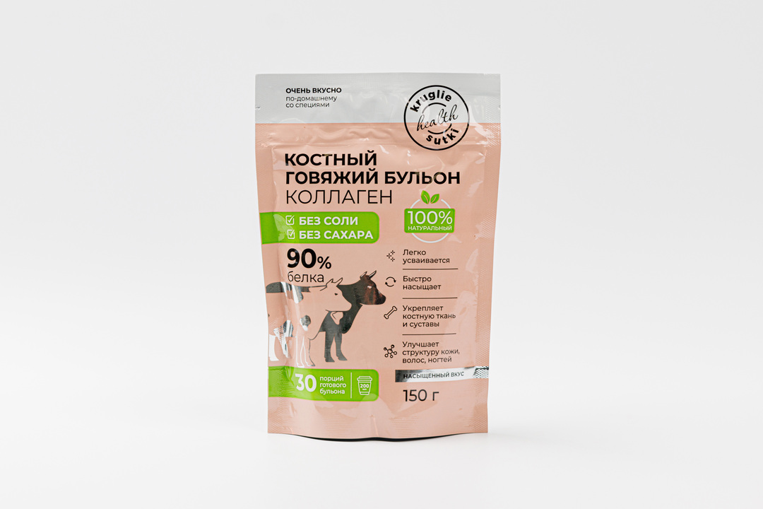 

Бульон сухой Kruglie sutki костный говяжий 150 г