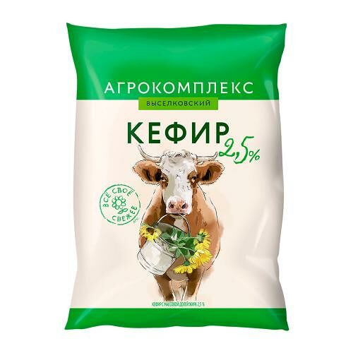 Кефир Агрокомплекс Выселковский 2.5% 900 мл