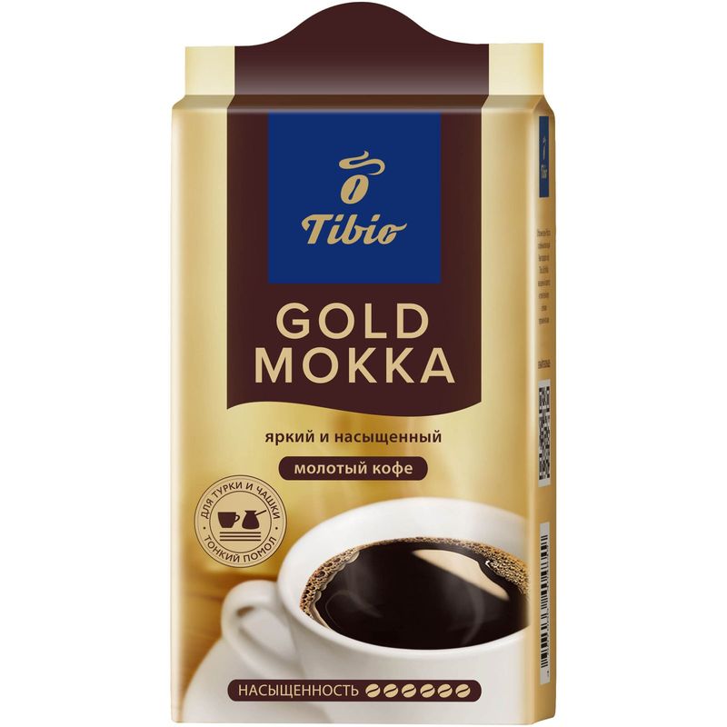 

Кофе Tibio Gold Mokka натуральный жареный молотый 250 г